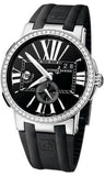 Ulysse Nardin,Ulysse Nardin - Executive Dual Time - Stainless Steel - Diamond Bezel - Watch Brands Direct
