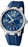 Ulysse Nardin,Ulysse Nardin - Executive Dual Time - Stainless Steel - Diamond Bezel - Watch Brands Direct