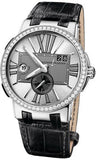 Ulysse Nardin,Ulysse Nardin - Executive Dual Time - Stainless Steel - Diamond Bezel - Watch Brands Direct