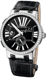 Ulysse Nardin,Ulysse Nardin - Executive Dual Time - Stainless Steel - Diamond Bezel - Watch Brands Direct