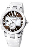 Ulysse Nardin,Ulysse Nardin - Executive Dual Time Lady - Stainless Steel - Ceramic Bezel - Watch Brands Direct