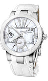 Ulysse Nardin,Ulysse Nardin - Executive Dual Time Lady - Stainless Steel - Ceramic Bezel - Watch Brands Direct