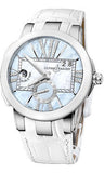 Ulysse Nardin,Ulysse Nardin - Executive Dual Time Lady - Stainless Steel - Ceramic Bezel - Watch Brands Direct