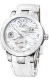 Ulysse Nardin,Ulysse Nardin - Executive Dual Time Lady - Stainless Steel - Ceramic Bezel - Watch Brands Direct