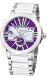 Ulysse Nardin,Ulysse Nardin - Executive Dual Time Lady - Stainless Steel - Ceramic Bezel - Watch Brands Direct