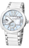 Ulysse Nardin,Ulysse Nardin - Executive Dual Time Lady - Stainless Steel - Ceramic Bezel - Watch Brands Direct