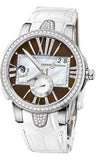 Ulysse Nardin,Ulysse Nardin - Executive Dual Time Lady - Stainless Steel - Diamond Bezel - Watch Brands Direct