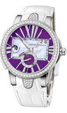 Ulysse Nardin,Ulysse Nardin - Executive Dual Time Lady - Stainless Steel - Diamond Bezel - Watch Brands Direct