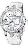 Ulysse Nardin,Ulysse Nardin - Executive Dual Time Lady - Stainless Steel - Diamond Bezel - Watch Brands Direct