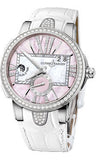 Ulysse Nardin,Ulysse Nardin - Executive Dual Time Lady - Stainless Steel - Diamond Bezel - Watch Brands Direct