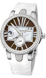 Ulysse Nardin,Ulysse Nardin - Executive Dual Time Lady - Stainless Steel - Diamond Bezel - Watch Brands Direct