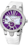 Ulysse Nardin,Ulysse Nardin - Executive Dual Time Lady - Stainless Steel - Diamond Bezel - Watch Brands Direct