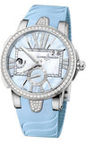 Ulysse Nardin,Ulysse Nardin - Executive Dual Time Lady - Stainless Steel - Diamond Bezel - Watch Brands Direct