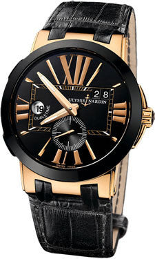 Ulysse Nardin,Ulysse Nardin - Executive Dual Time - Rose Gold - Ceramic Bezel - Watch Brands Direct