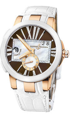 Ulysse Nardin Executive Lady Rose Gold Ceramic Bezel Watch