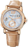 Ulysse Nardin,Ulysse Nardin - Dual Time Lady - Rose Gold - Leather Strap - Watch Brands Direct