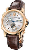 Ulysse Nardin,Ulysse Nardin - Dual Time 42mm - Rose Gold - Leather Strap - Watch Brands Direct