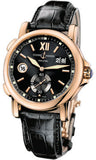 Ulysse Nardin,Ulysse Nardin - Dual Time 42mm - Rose Gold - Leather Strap - Watch Brands Direct