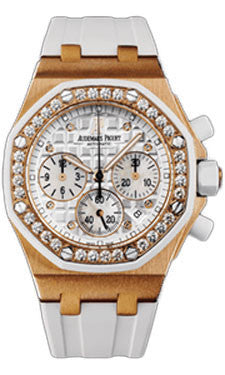 Audemars Piguet,Audemars Piguet - Royal Oak Offshore Lady Chronograph - Pink Gold - Watch Brands Direct