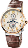 Ulysse Nardin,Ulysse Nardin - Marine Chronometer 41mm - Stainless Steel and Rose Gold - Watch Brands Direct