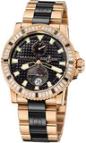 Ulysse Nardin,Ulysse Nardin - Marine Diver 42.7mm - Rose Gold and Diamonds - Watch Brands Direct