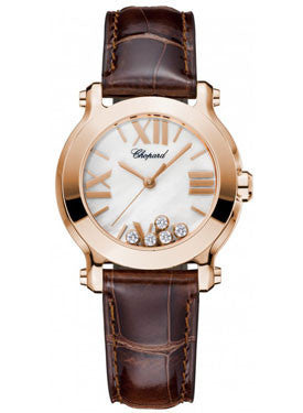 Chopard,Chopard - Happy Sport - Round Mini - Rose Gold - Watch Brands Direct