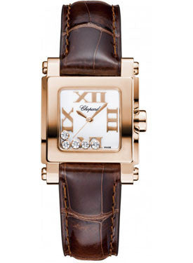 Chopard,Chopard - Happy Sport - Square Mini - Rose Gold - 27mm x 27mm - Watch Brands Direct