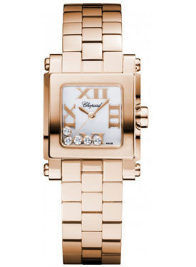 Chopard,Chopard - Happy Sport - Square Mini - Rose Gold - Watch Brands Direct