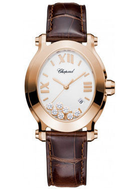 Chopard,Chopard - Happy Sport - Oval - Rose Gold - Watch Brands Direct