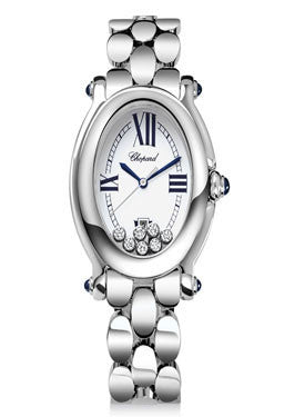 Chopard,Chopard - Happy Sport - Oval - Stainless Steel - Sapphire cabochons and Diamonds - Watch Brands Direct