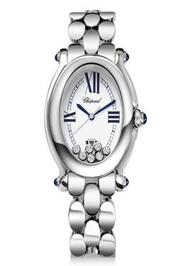 Chopard,Chopard - Happy Sport - Oval - Stainless Steel - Sapphire cabochons and Diamonds - Watch Brands Direct
