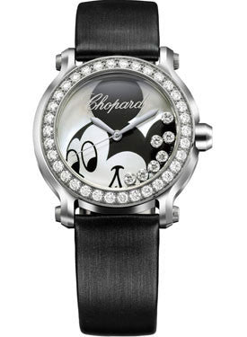 Chopard,Chopard - Happy Sport - Round Medium - Stainless Steel - Fabric Strap - Watch Brands Direct