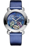 Chopard,Chopard - Happy Sport - Round Medium - Stainless Steel - Fabric Strap - Watch Brands Direct