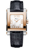 Chopard,Chopard - Happy Sport - Square Medium - Stainless Steel and Rose Gold - Watch Brands Direct