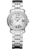 Chopard,Chopard - Happy Sport - Round Mini - Stainless Steel - Diamond Bezel - Watch Brands Direct