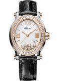 Chopard,Chopard - Happy Sport - Oval - Stainless Steel and Rose Gold - Watch Brands Direct