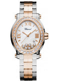 Chopard,Chopard - Happy Sport - Oval - Stainless Steel and Rose Gold - Watch Brands Direct