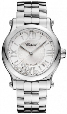 Chopard - Happy Sport Automatic - Round Medium 36mm - Stainless Steel - Watch Brands Direct
 - 1