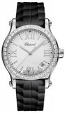 Chopard - Happy Sport Automatic - Round Medium 36mm - Stainless Steel and Diamonds - Watch Brands Direct
 - 2