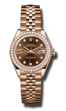 Rolex - Datejust Lady 28 Everose Gold - Diamond Bezel - Watch Brands Direct
 - 1