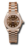 Rolex - Datejust Lady 28 Everose Gold - Diamond Bezel - Watch Brands Direct
 - 2