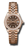 Rolex - Datejust Lady 28 Everose Gold - Diamond Bezel - Watch Brands Direct
 - 3