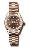 Rolex - Datejust Lady 28 Everose Gold - Diamond Bezel - Watch Brands Direct
 - 4