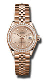 Rolex - Datejust Lady 28 Everose Gold - Diamond Bezel - Watch Brands Direct
 - 5