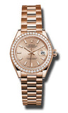Rolex - Datejust Lady 28 Everose Gold - Diamond Bezel - Watch Brands Direct
 - 6