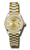 Rolex - Datejust Lady 28 Yellow Gold - Diamond Bezel - Watch Brands Direct
 - 5