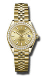 Rolex - Datejust Lady 28 Yellow Gold - Diamond Bezel - Watch Brands Direct
 - 6