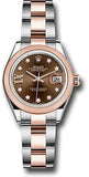 Rolex - Datejust Lady 28 - Stainless Steel and Everose Gold - Domed Bezel