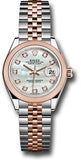 Rolex - Datejust Lady 28 - Stainless Steel and Everose Gold - Domed Bezel