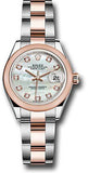 Rolex - Datejust Lady 28 - Stainless Steel and Everose Gold - Domed Bezel